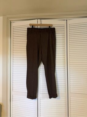 Men's Brown Dress Pants - Tailored Contemporary Trousers